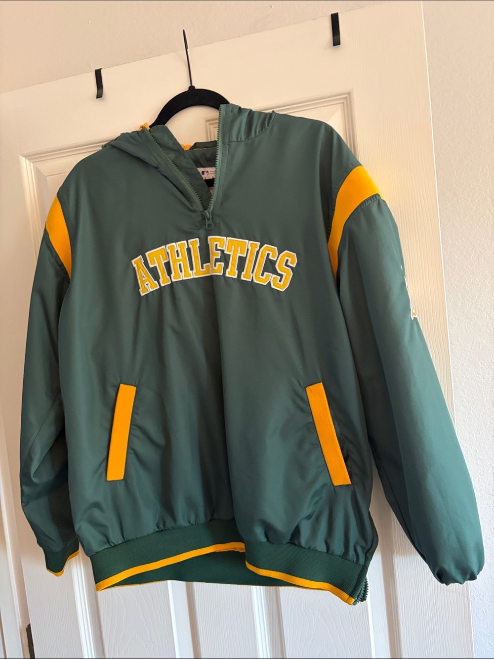 Genuine Merchandise Green & Yellow 'ATHLETICS' Hooded Pullover